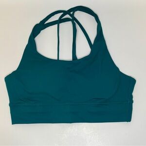 Dark Green Strappy Sports Bra Size Medium